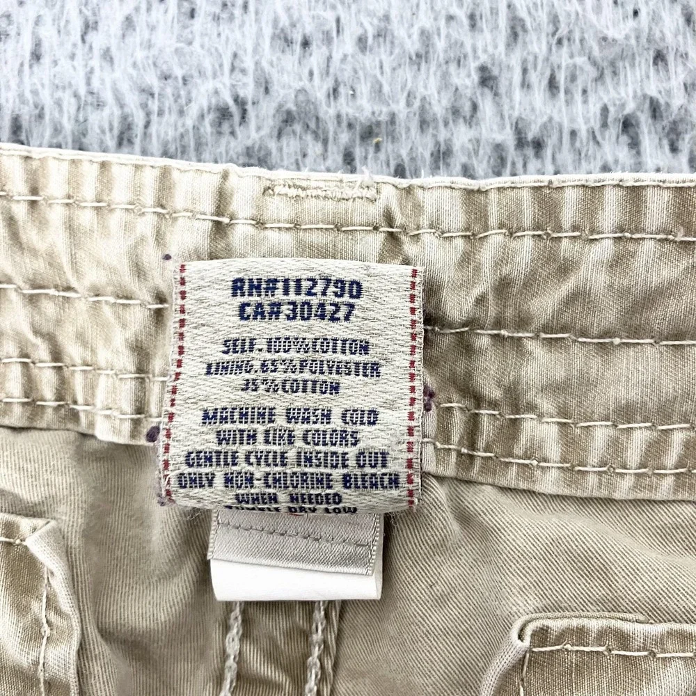 True Religion Cargo Shorts Mens 29 Beige 12